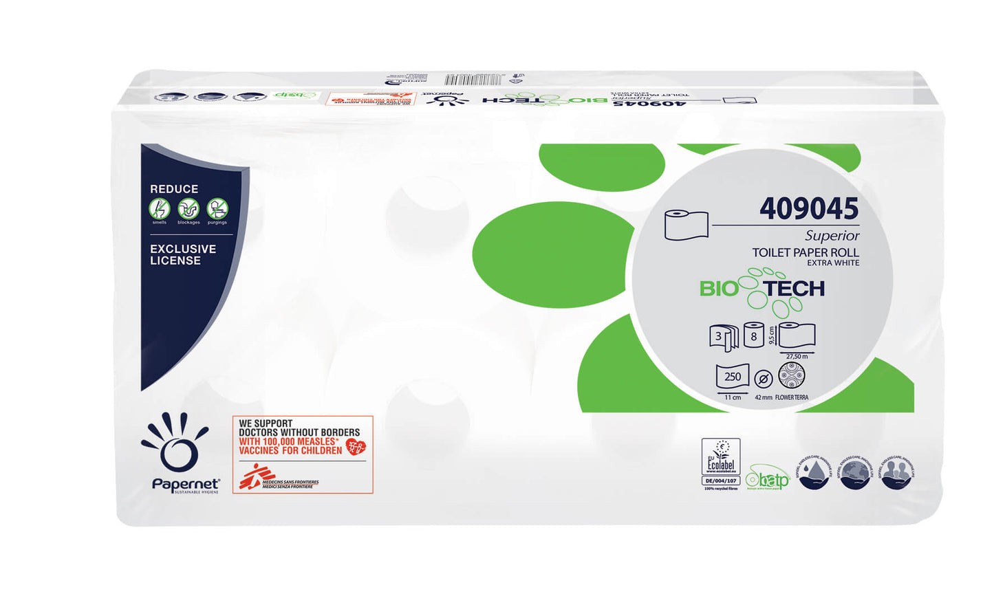 BIOTECH bioaktives Toilettenpapier 3-lagig Recycling für Camping und Caravan